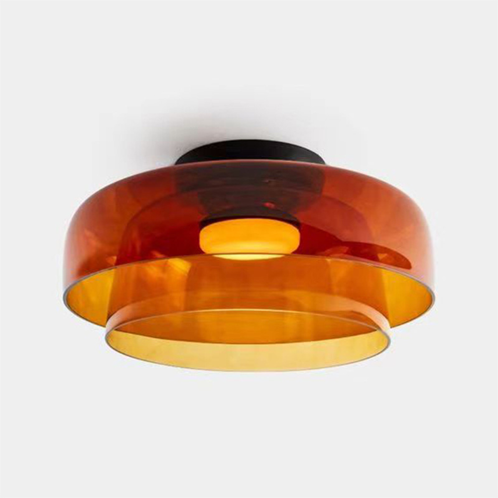 Sandblasted Glass Multi-Layer Pendant