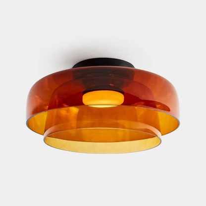 Sandblasted Glass Multi-Layer Pendant