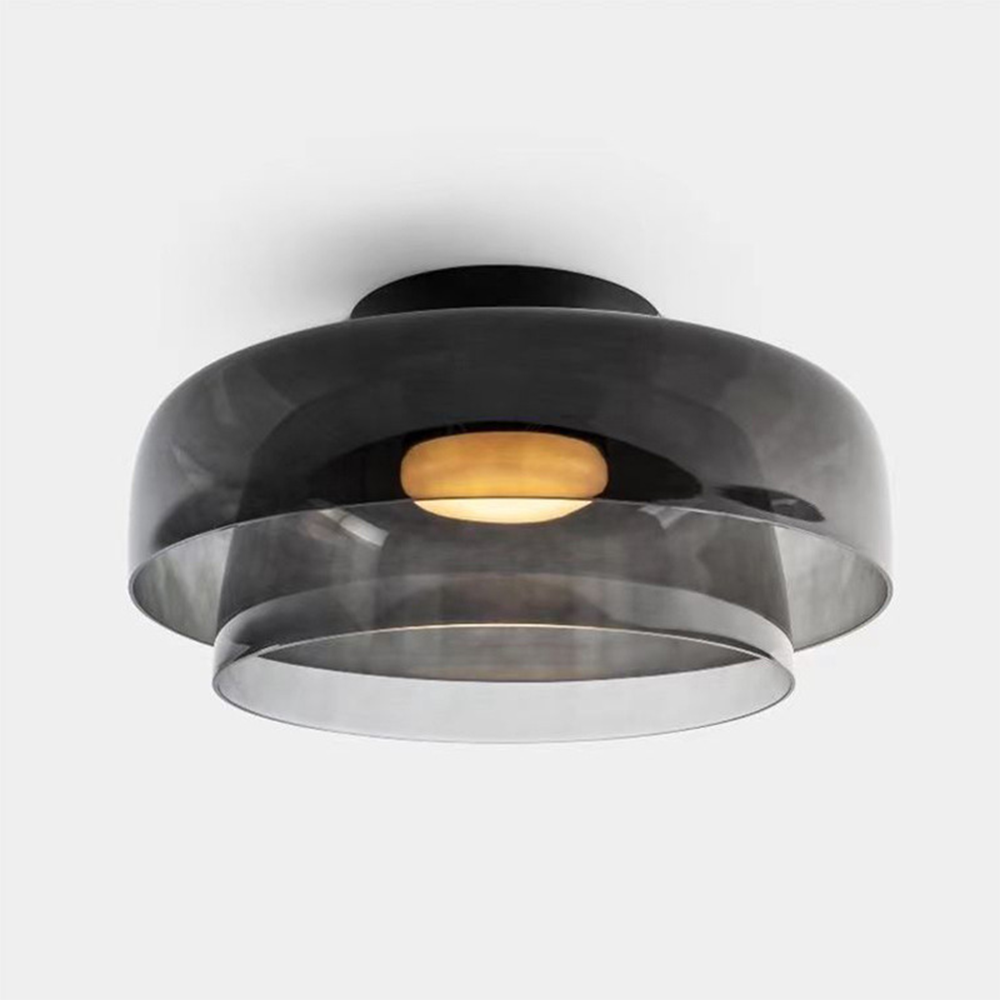 Sandblasted Glass Multi-Layer Pendant