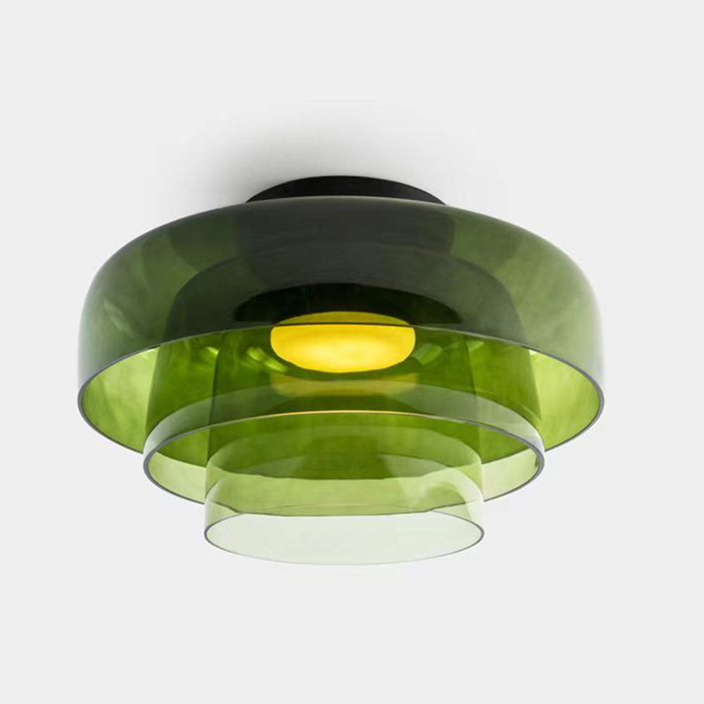 Sandblasted Glass Multi-Layer Pendant