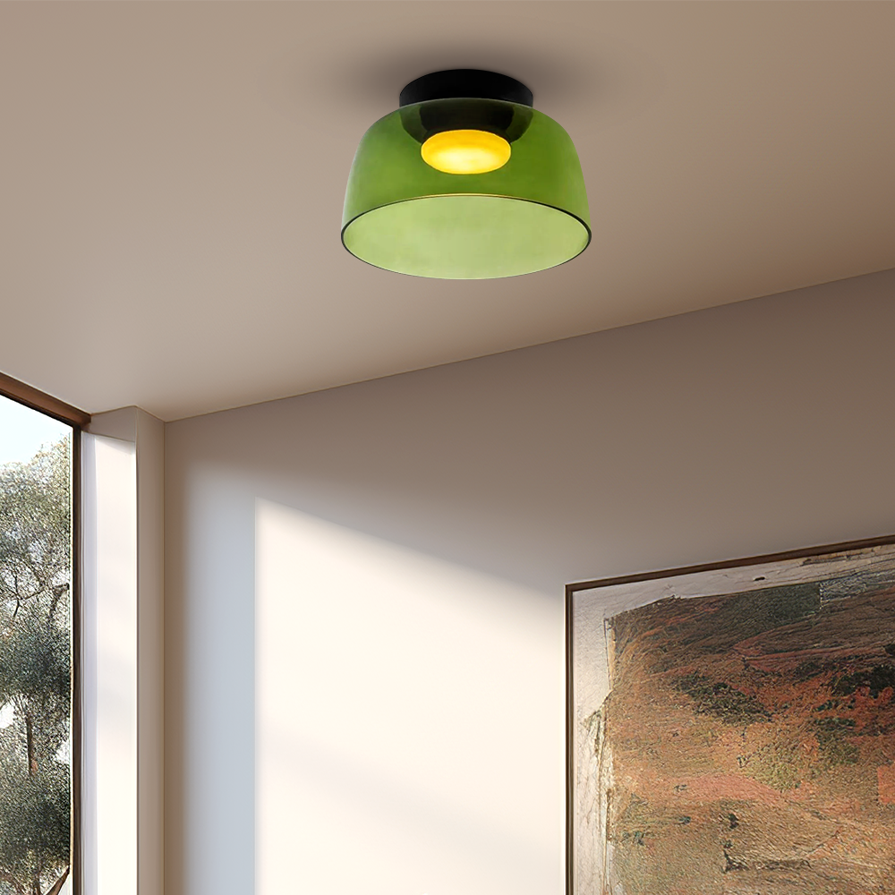Sandblasted Glass Multi-Layer Pendant