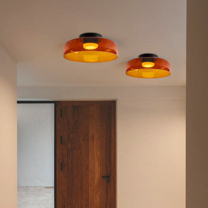 Sandblasted Glass Multi-Layer Pendant