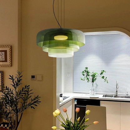 Triple Glass Cylinder Pendant Light
