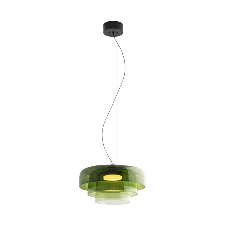 Triple Glass Cylinder Pendant Light