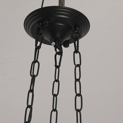 White Glass Vintage Round Pendant