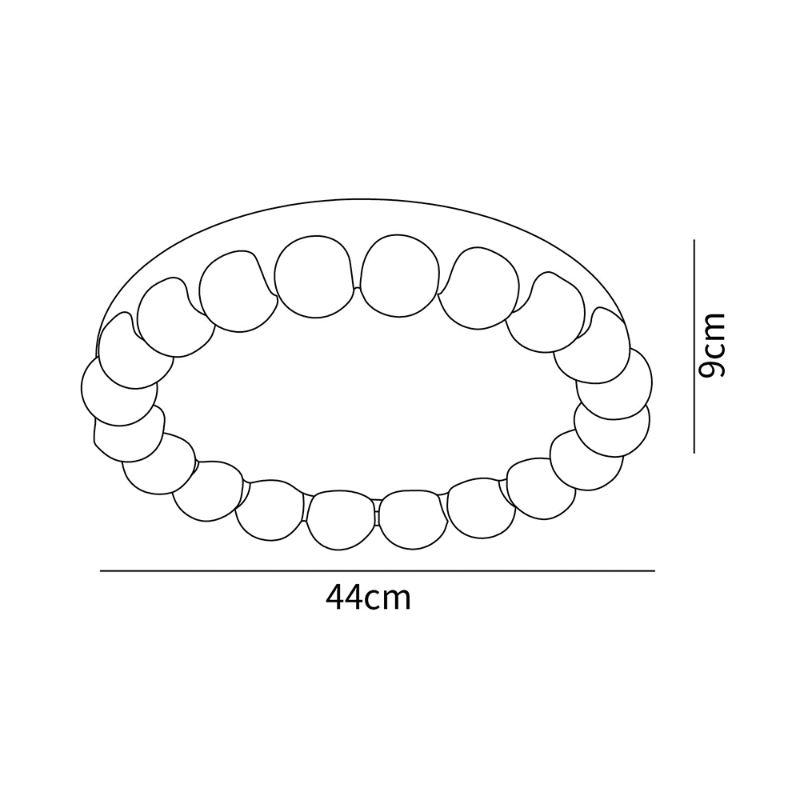 Resin Beads Flush Mount Ceiling Light