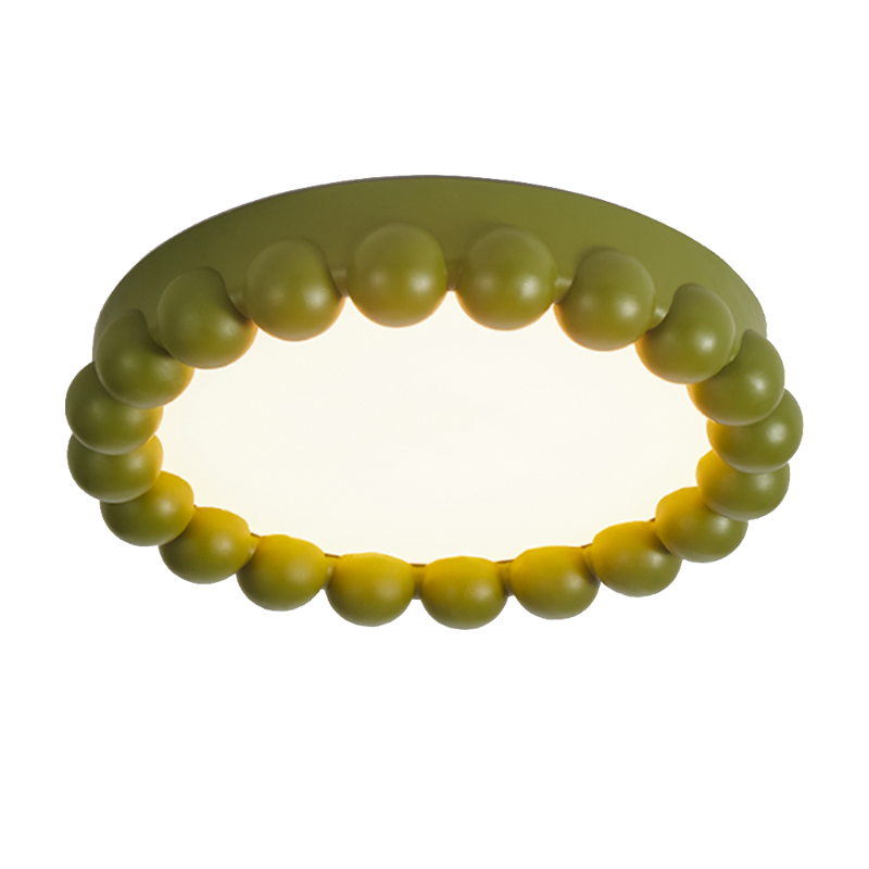 Resin Beads Flush Mount Ceiling Light