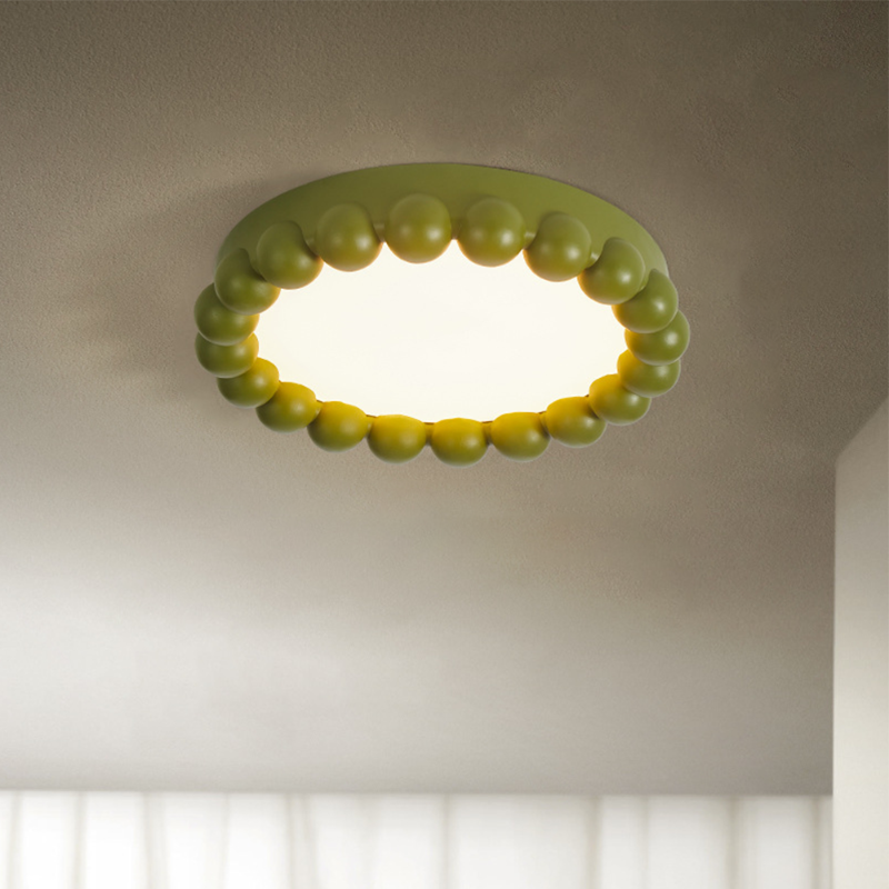 Resin Beads Flush Mount Ceiling Light