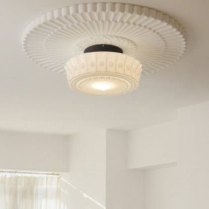 Art Vintage Dome White Ceiling Light-[Modern pendant lighting for bedroom and living space]-Demolights UK