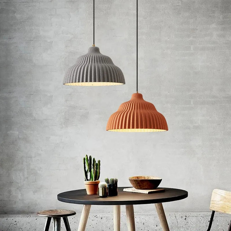 Vintage Industrial Resin Pendant Light