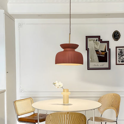 Wabi-Sabi Resin Dome Pendant Light