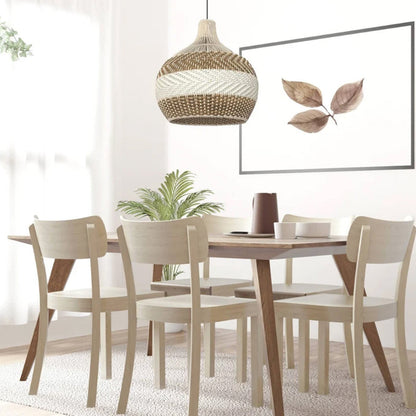 White Rattan Pendant Light