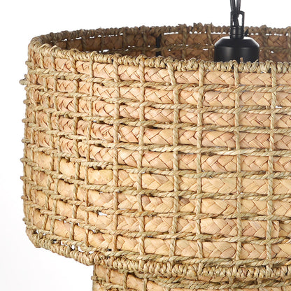 Natural Rattan Drum Pendant Light