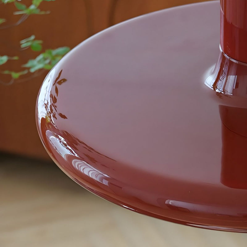 Red Metal Saucer Pendant Light
