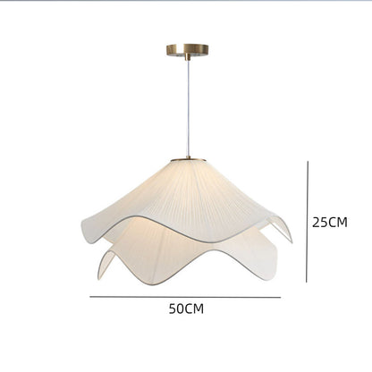 Pleated Flower Petal Pendant Light