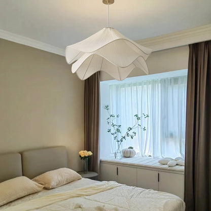 Pleated Flower Petal Pendant Light