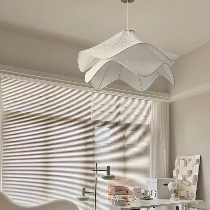 Pleated Flower Petal Pendant Light