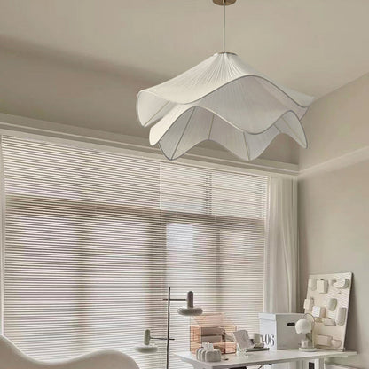 Pleated Flower Petal Pendant Light