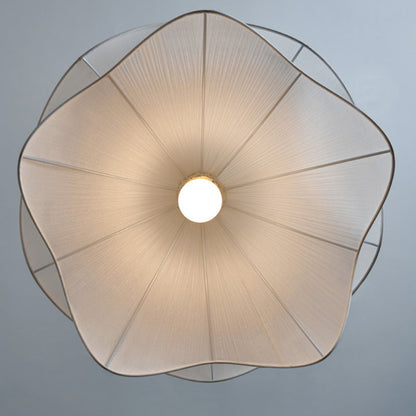 Pleated Flower Petal Pendant Light