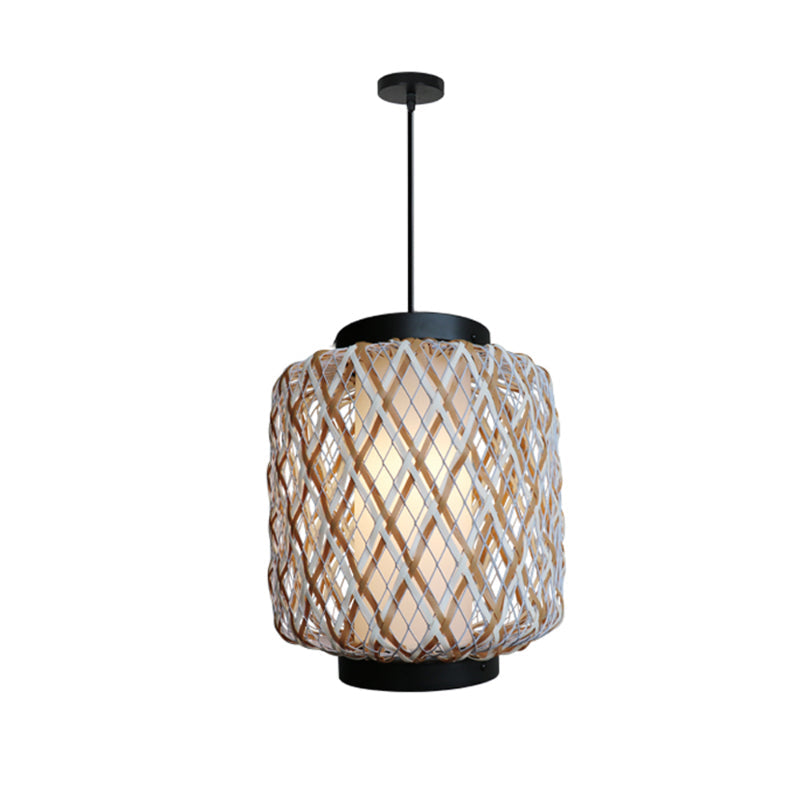 Bamboo Mesh Lantern Pendant Light