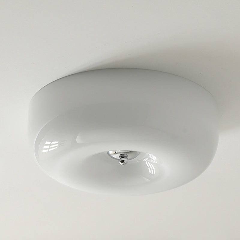 Cream Pudding Round Ceiling Lamp