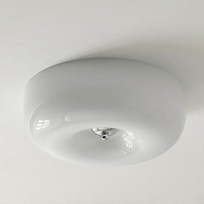 Cream Pudding Round Ceiling Lamp