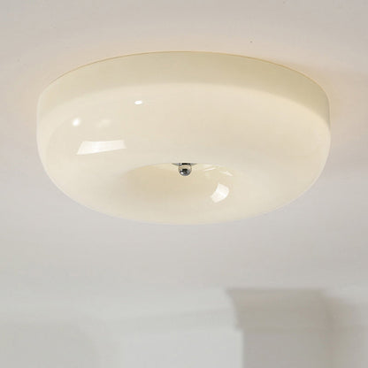 Cream Pudding Round Ceiling Lamp