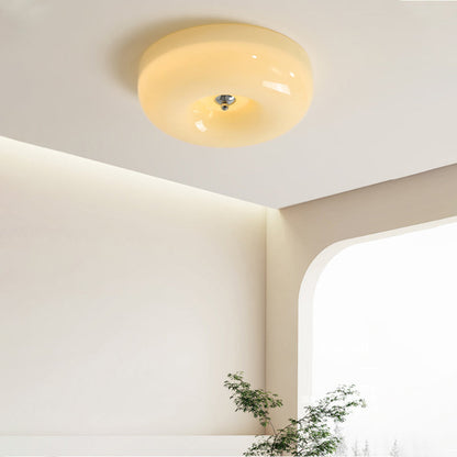 Cream Pudding Round Ceiling Lamp