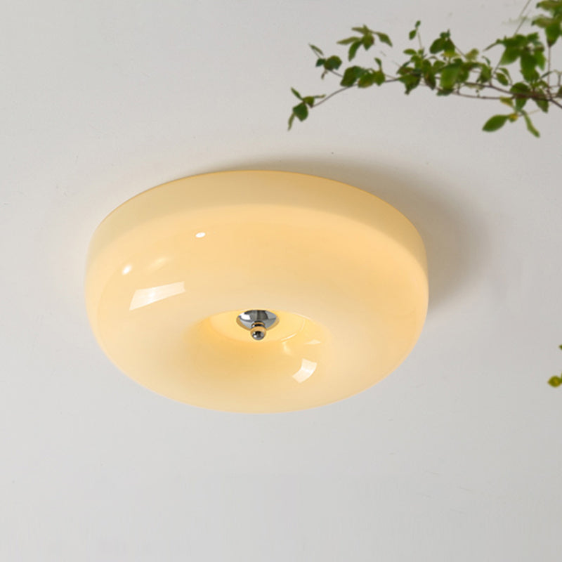 Cream Pudding Round Ceiling Lamp