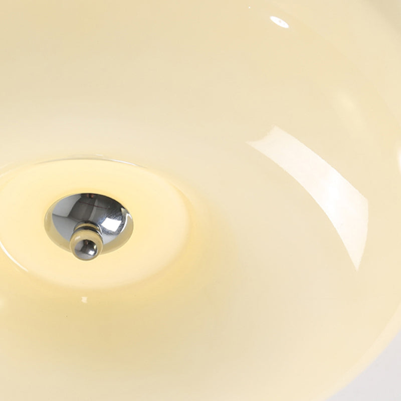 Cream Pudding Round Ceiling Lamp