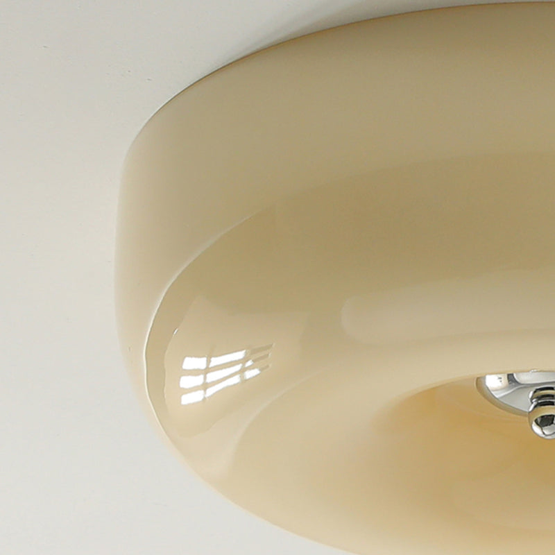 Cream Pudding Round Ceiling Lamp