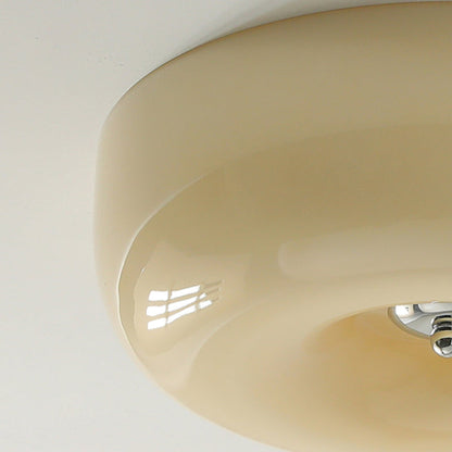 Cream Pudding Round Ceiling Lamp