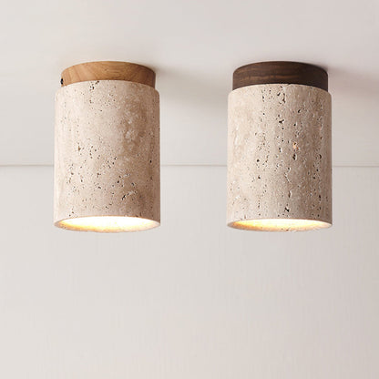 Wood and Stone Corridor Ceiling Downlight