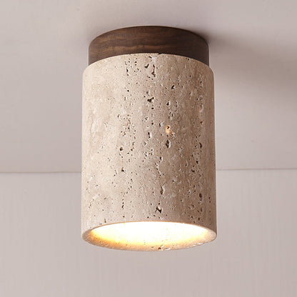 Wood and Stone Corridor Ceiling Downlight