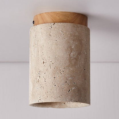 Wood and Stone Corridor Ceiling Downlight