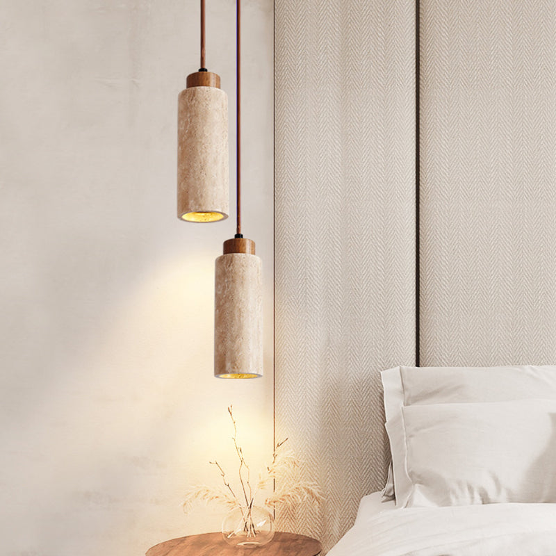 Stone and Wood Spotlight Pendant