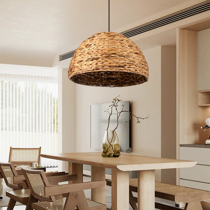 Semicircle Straw Rattan Pendant Shade