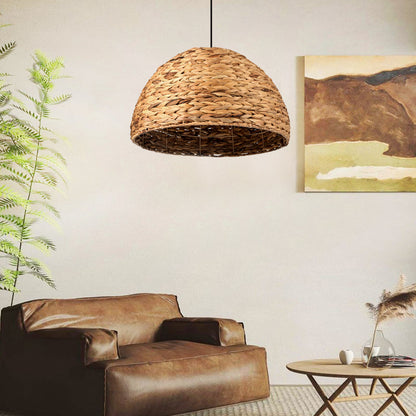 Semicircle Straw Rattan Pendant Shade