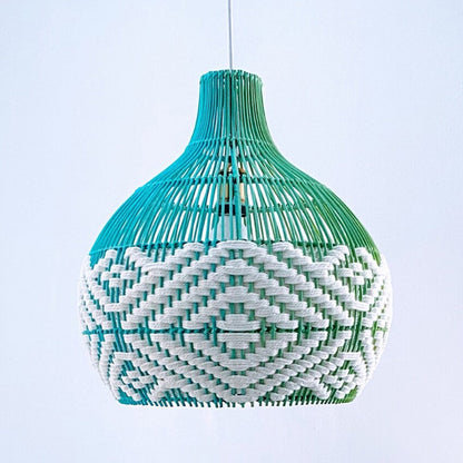 Sapphire Cove Blue Rattan Pendant