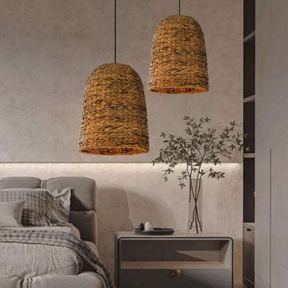 Classic Wicker Weave Rattan Pendant