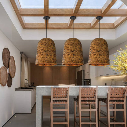 Classic Wicker Weave Rattan Pendant