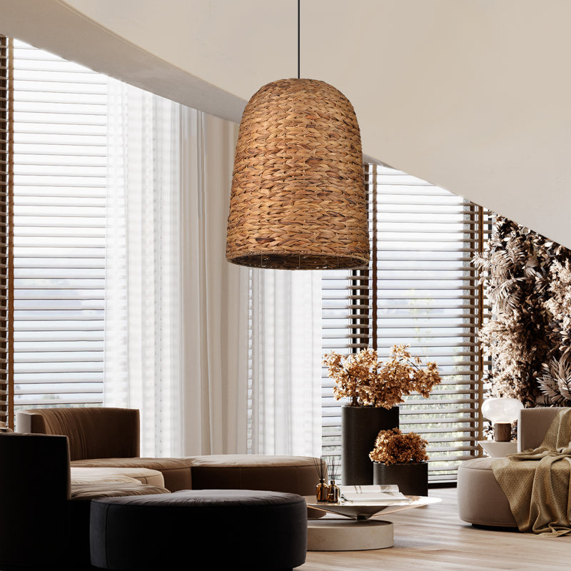 Classic Wicker Weave Rattan Pendant