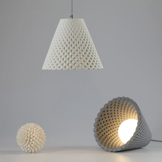 Cone Pendant Light in Black, White or Grey