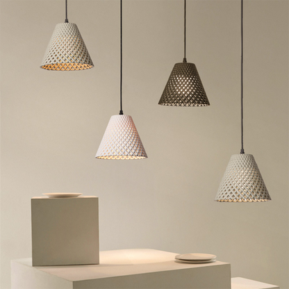 Cone Pendant Light in Black, White or Grey