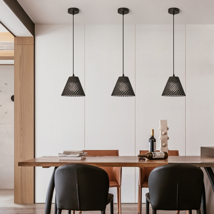 Cone Pendant Light in Black, White or Grey