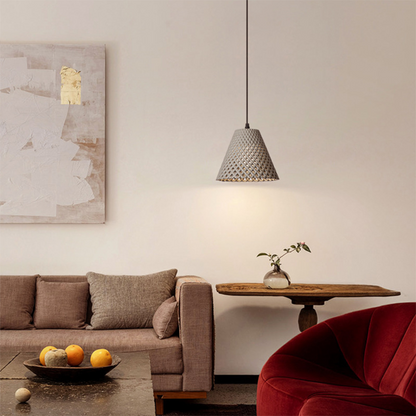 Cone Pendant Light in Black, White or Grey