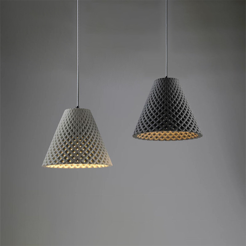 Cone Pendant Light in Black, White or Grey