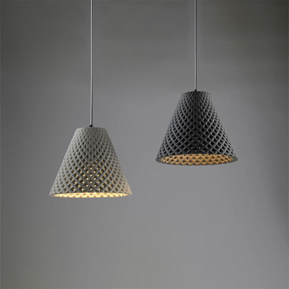 Cone Pendant Light in Black, White or Grey