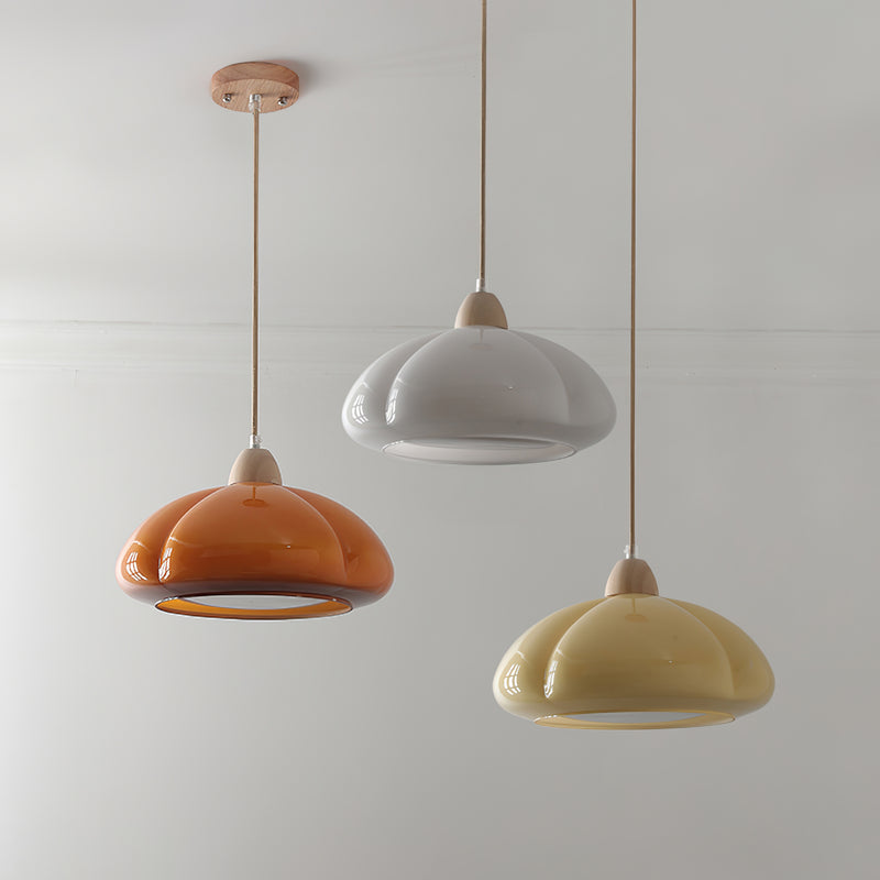 Pumpkin Glass Pendant Light