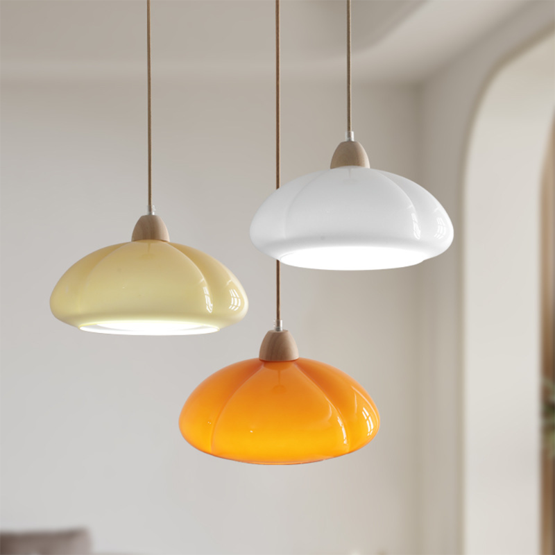 Pumpkin Glass Pendant Light
